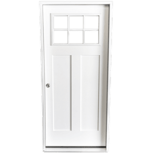 【最終値下げ・6/30取下】マキマロ/Dorman Antique White Craftsman 6-Lite Pre-Hung Door — MIDCO Building Products